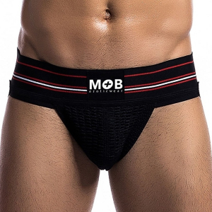 jockstrap ceinture large wide noir