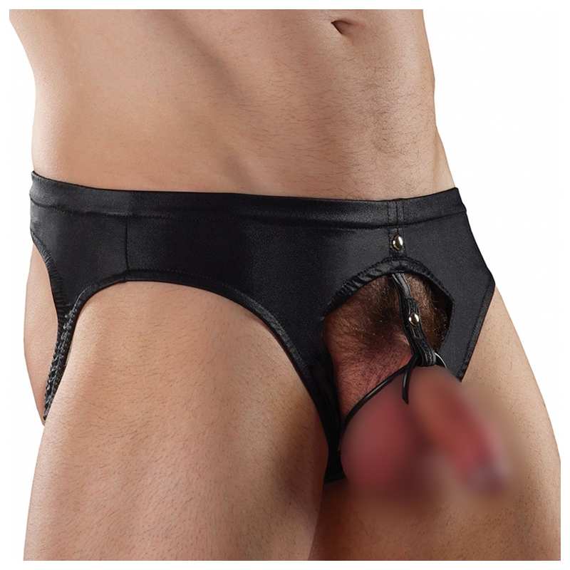 jockstrap double ring noir