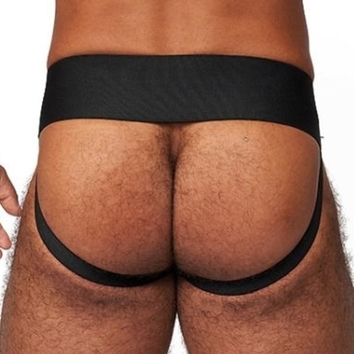 jockstrap en cuir mister b noir bleu 1