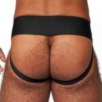 jockstrap en cuir mister b noir bleu 1