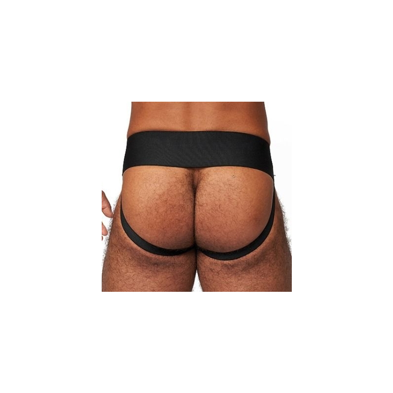 jockstrap en cuir mister b noir bleu 1
