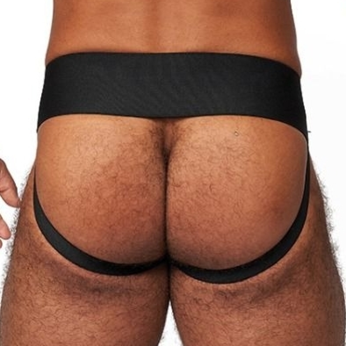 jockstrap en cuir mister b noir rouge 1