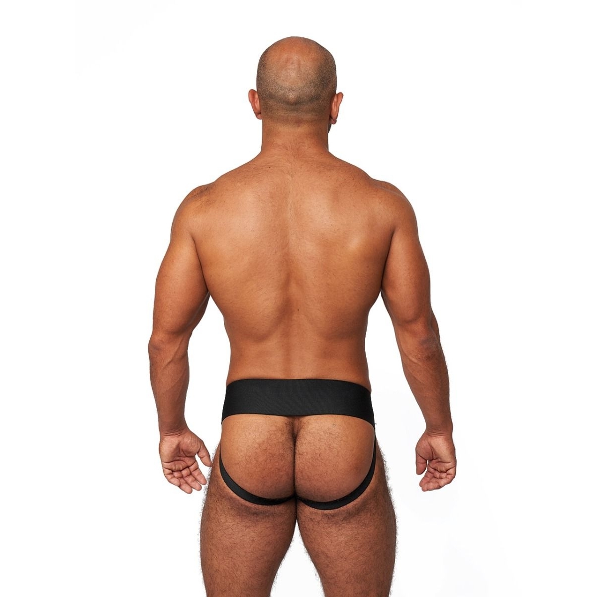 jockstrap en cuir mister b noir rouge 4