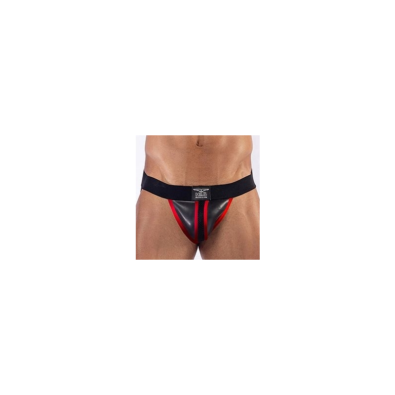 jockstrap en neoprene mister b noir rouge