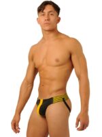 jockstrap fist leather jaune 2