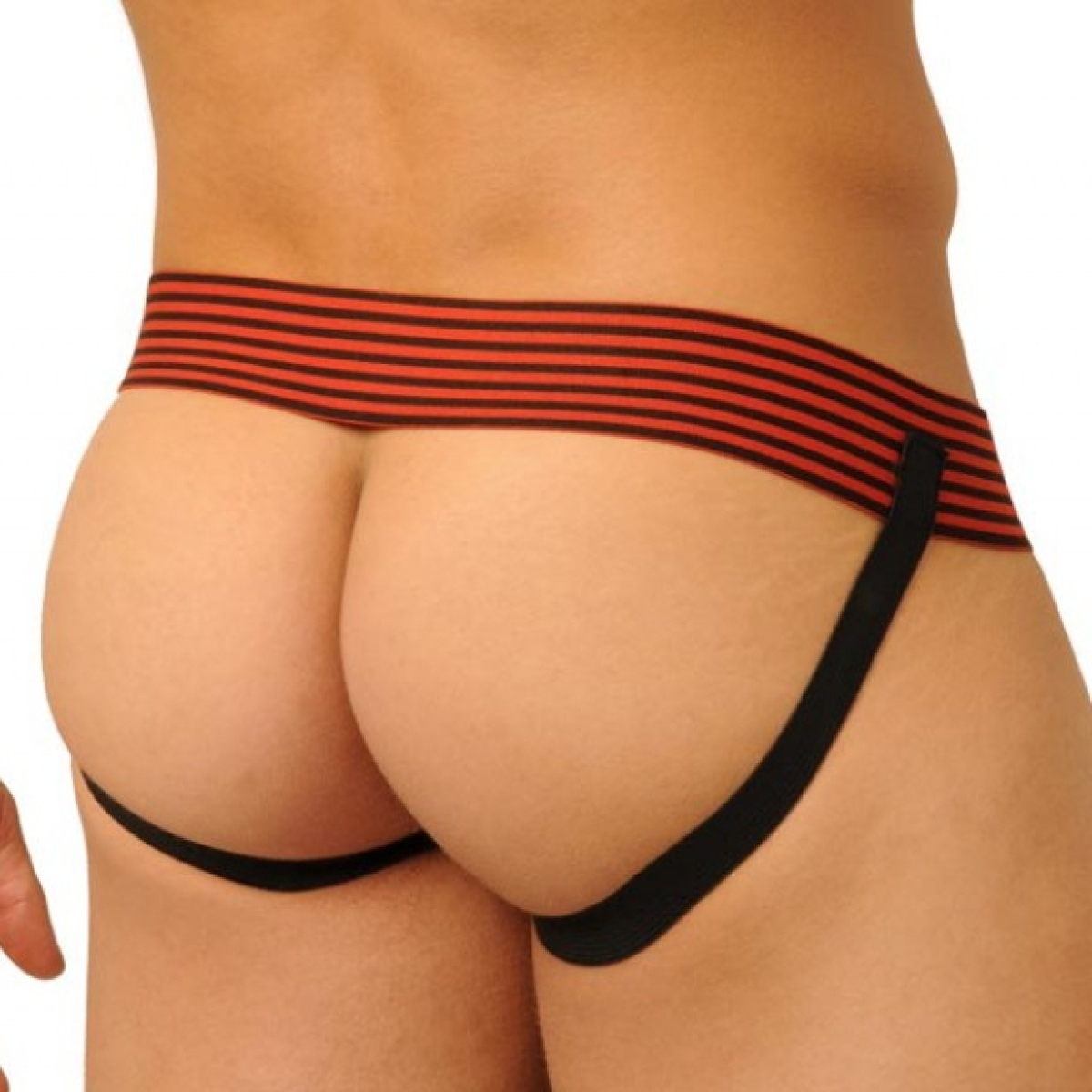 jockstrap fist leather rouge 1