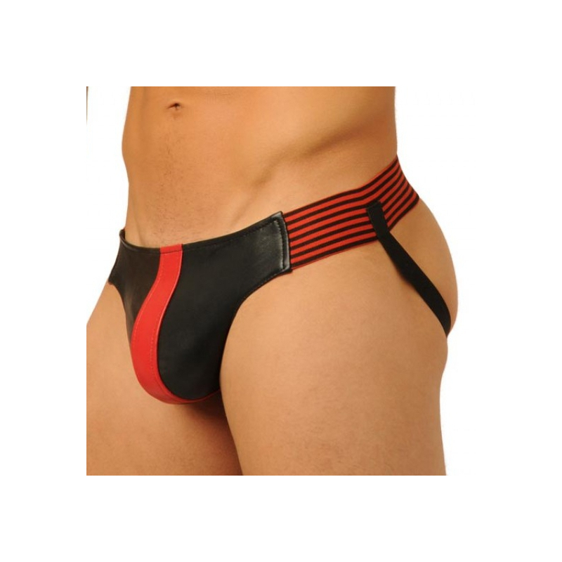 jockstrap fist leather rouge