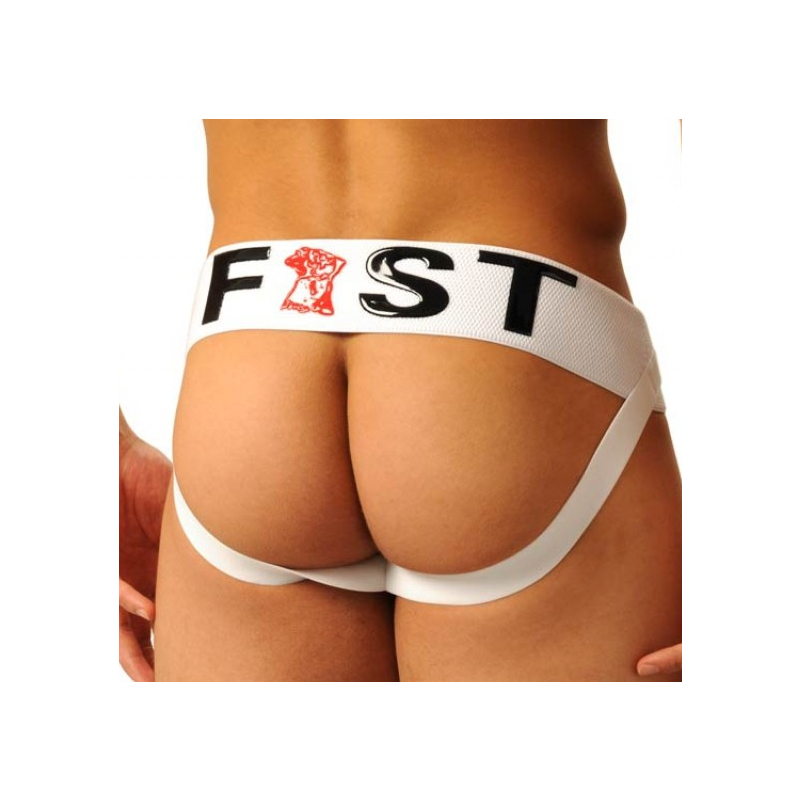 jockstrap fist logo blanc 1