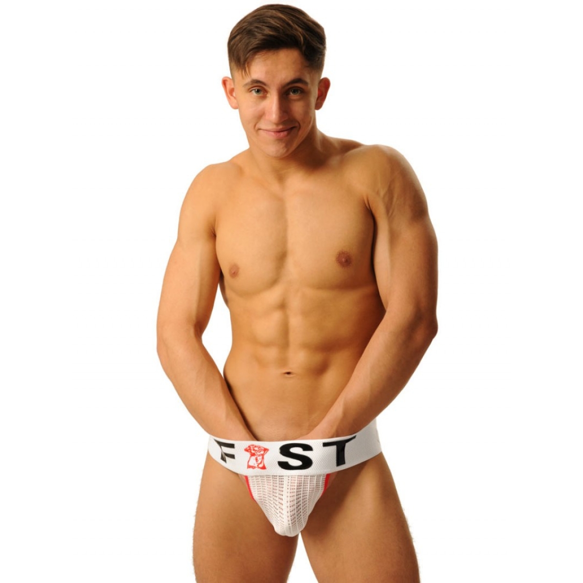 jockstrap fist logo blanc 2