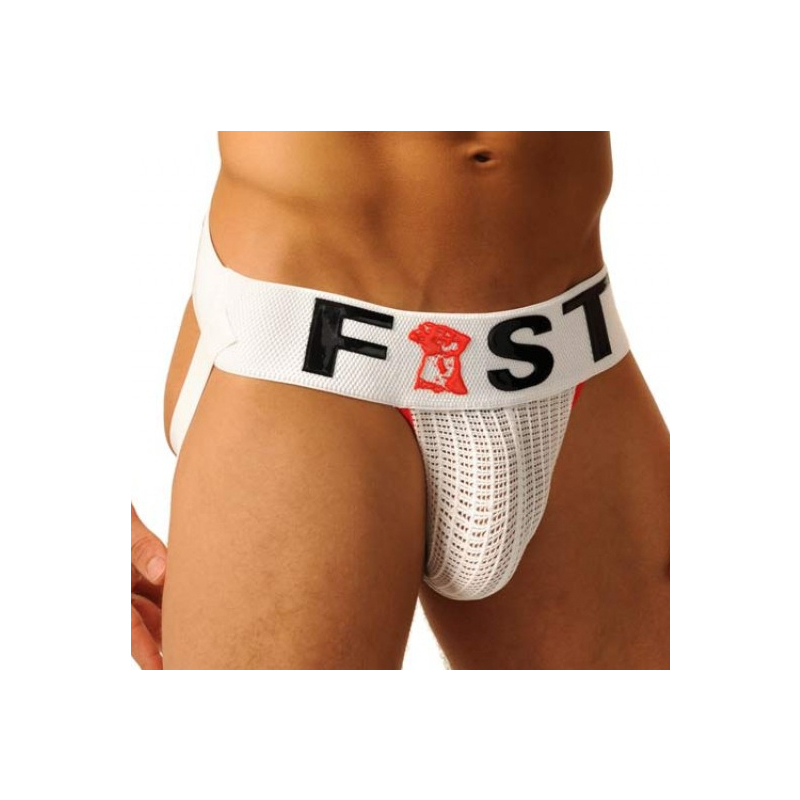 jockstrap fist logo blanc