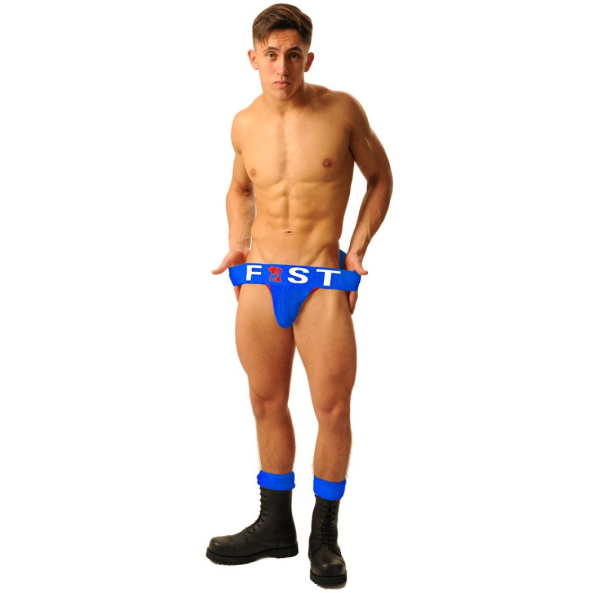 jockstrap fist logo bleu 2