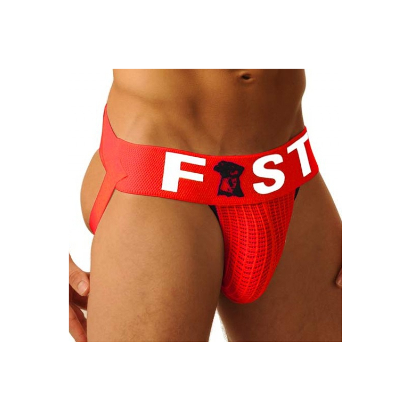 jockstrap fist logo rouge