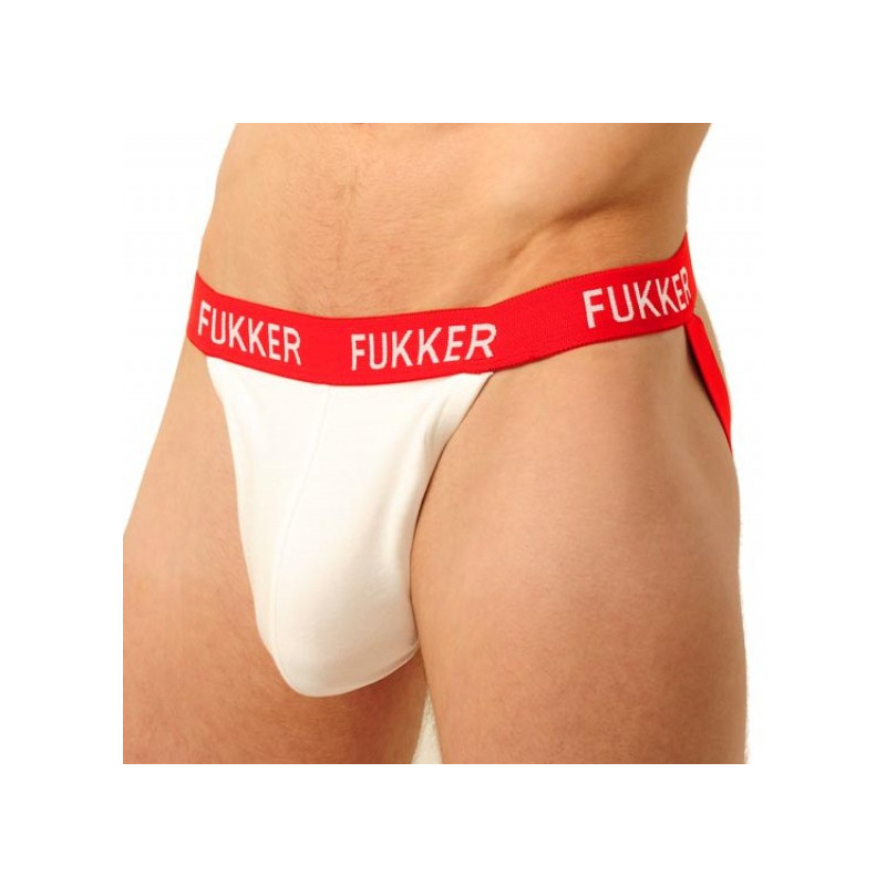 jockstrap fukker blanc et rouge