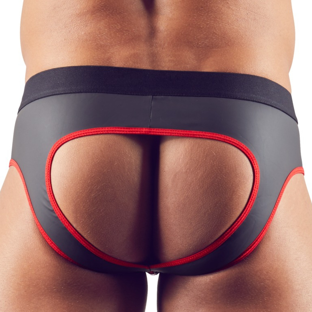 jockstrap joy zip noir rouge 1