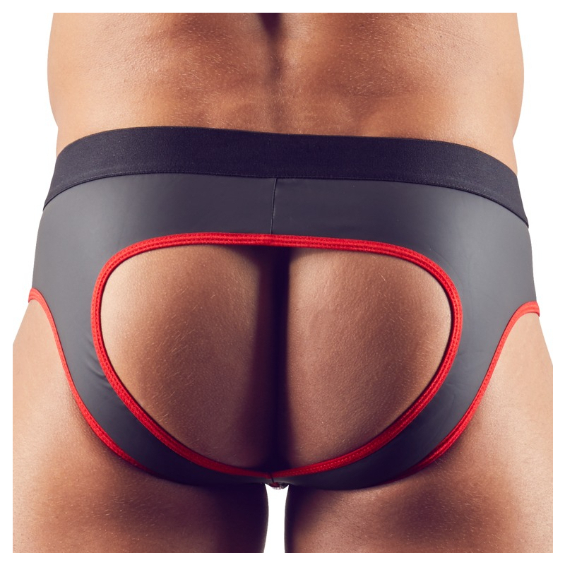 jockstrap joy zip noir rouge 1