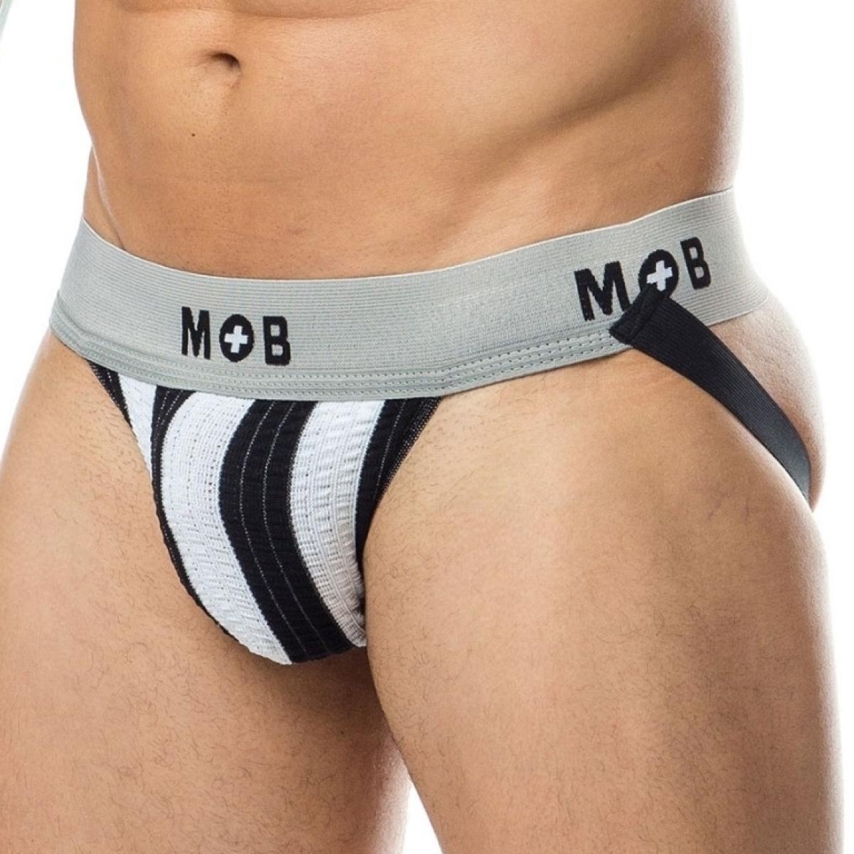 jockstrap mob classic blanc noir