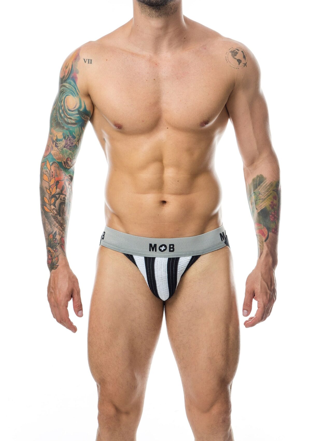jockstrap mob classic blanc noir 3