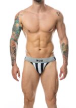 jockstrap mob classic blanc noir 3
