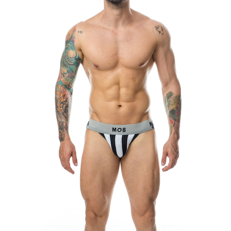 jockstrap mob classic blanc noir 3