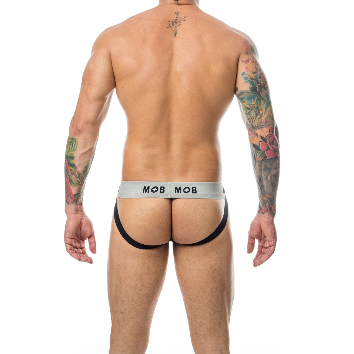 jockstrap mob classic blanc noir 4