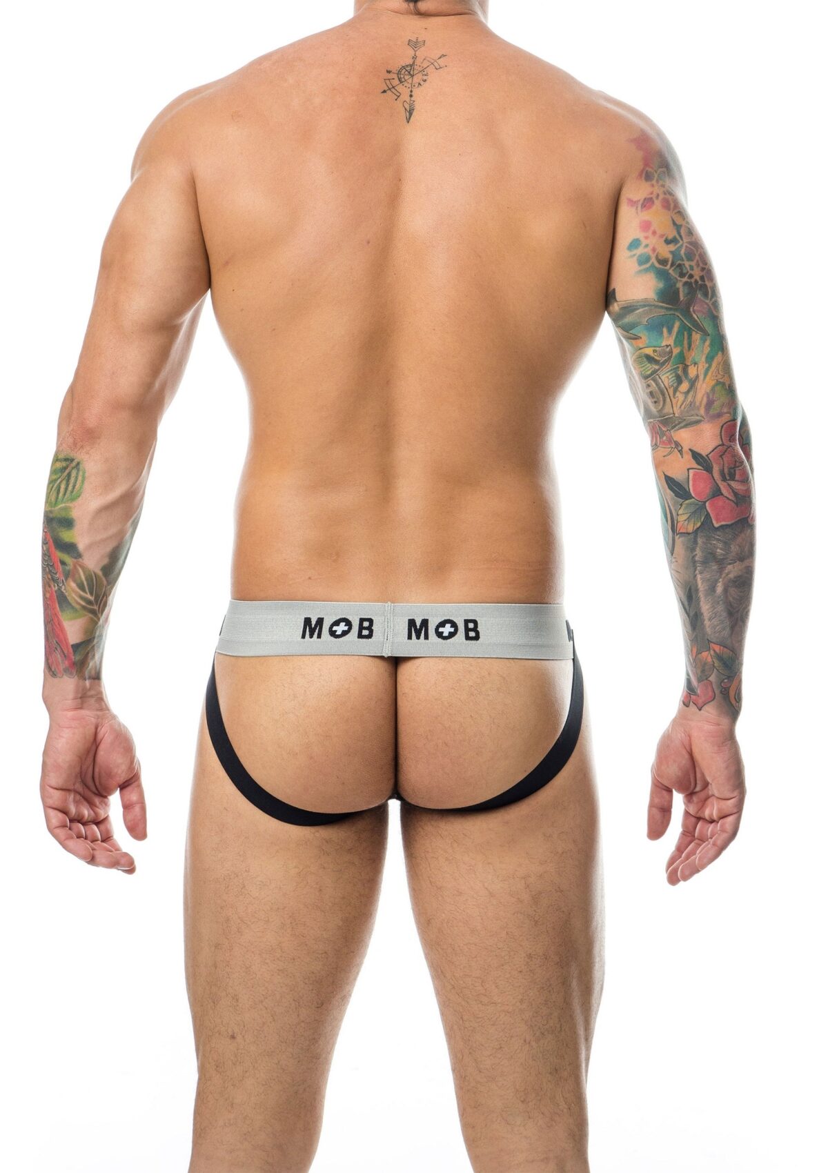 jockstrap mob classic blanc noir 4