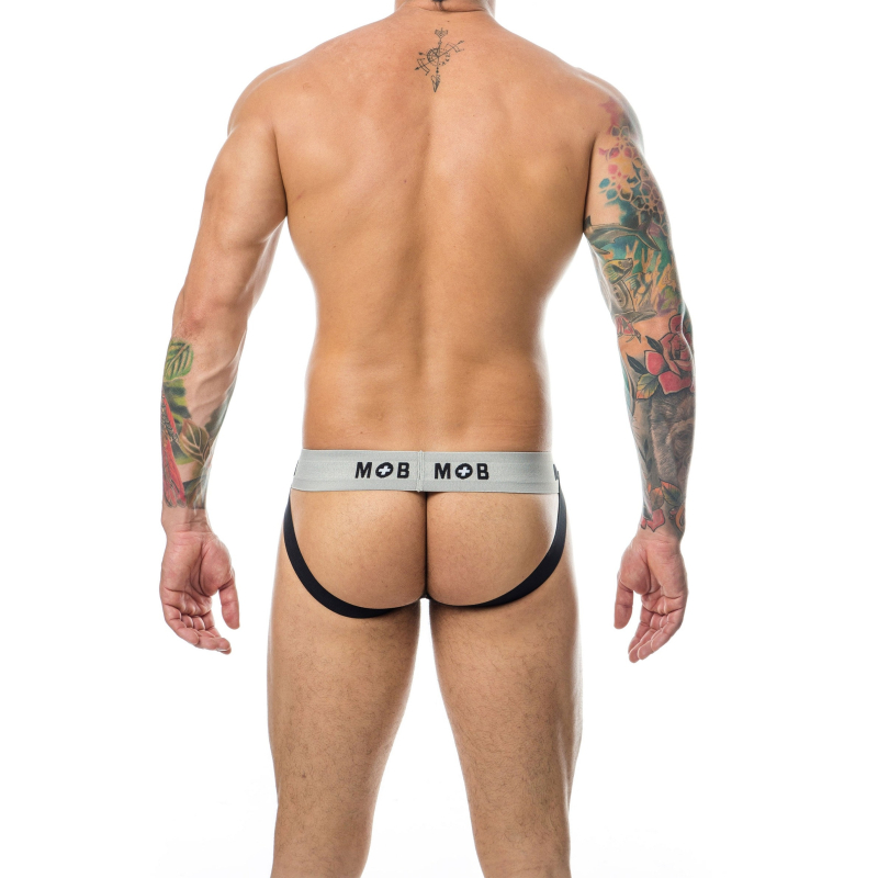 jockstrap mob classic blanc noir 4