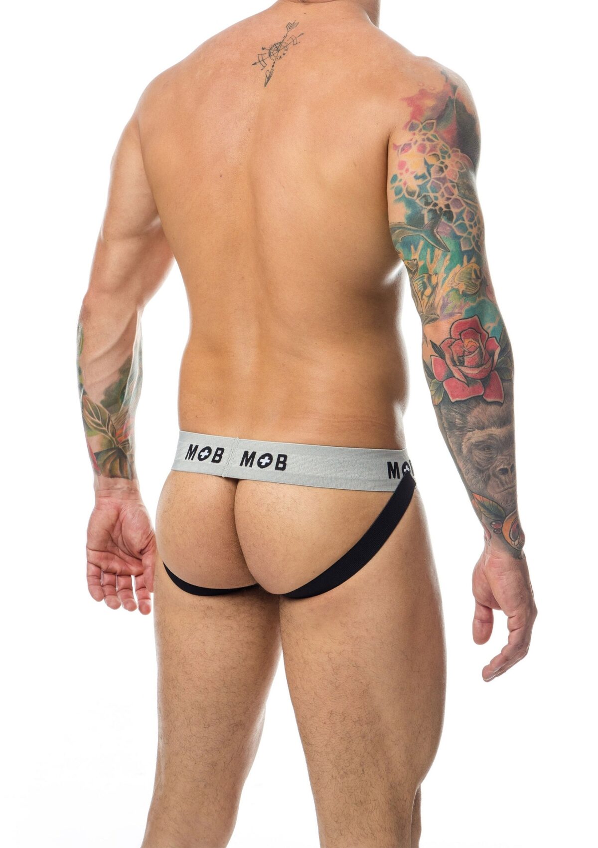 jockstrap mob classic blanc noir 5