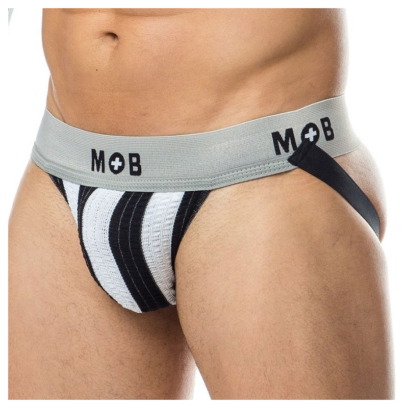 jockstrap mob classic blanc noir