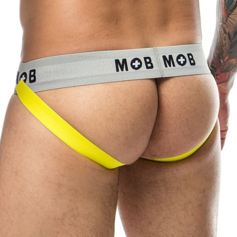 jockstrap mob classic noir jaune 1