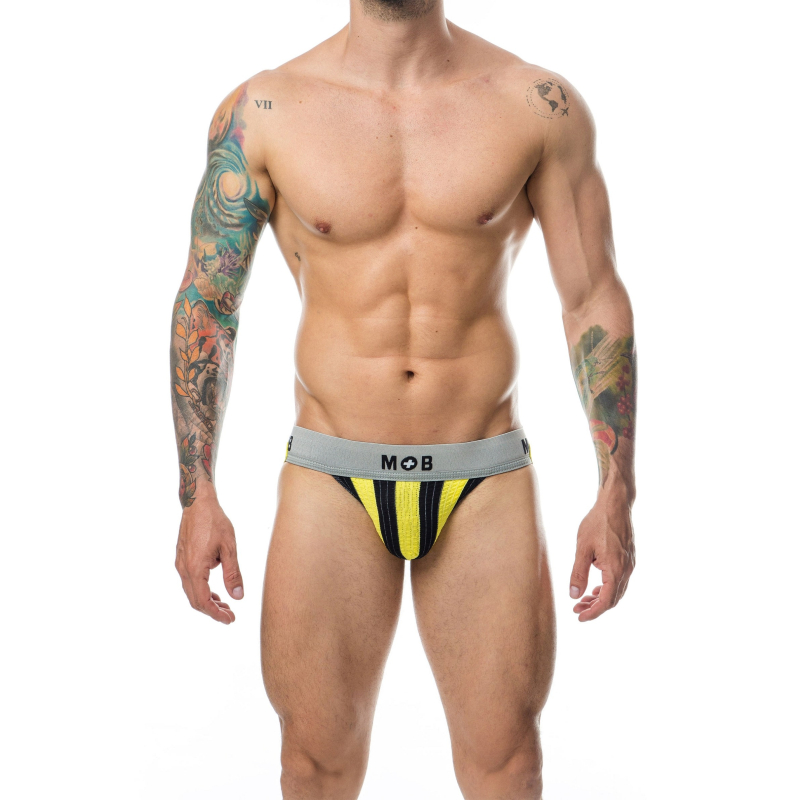 jockstrap mob classic noir jaune 3