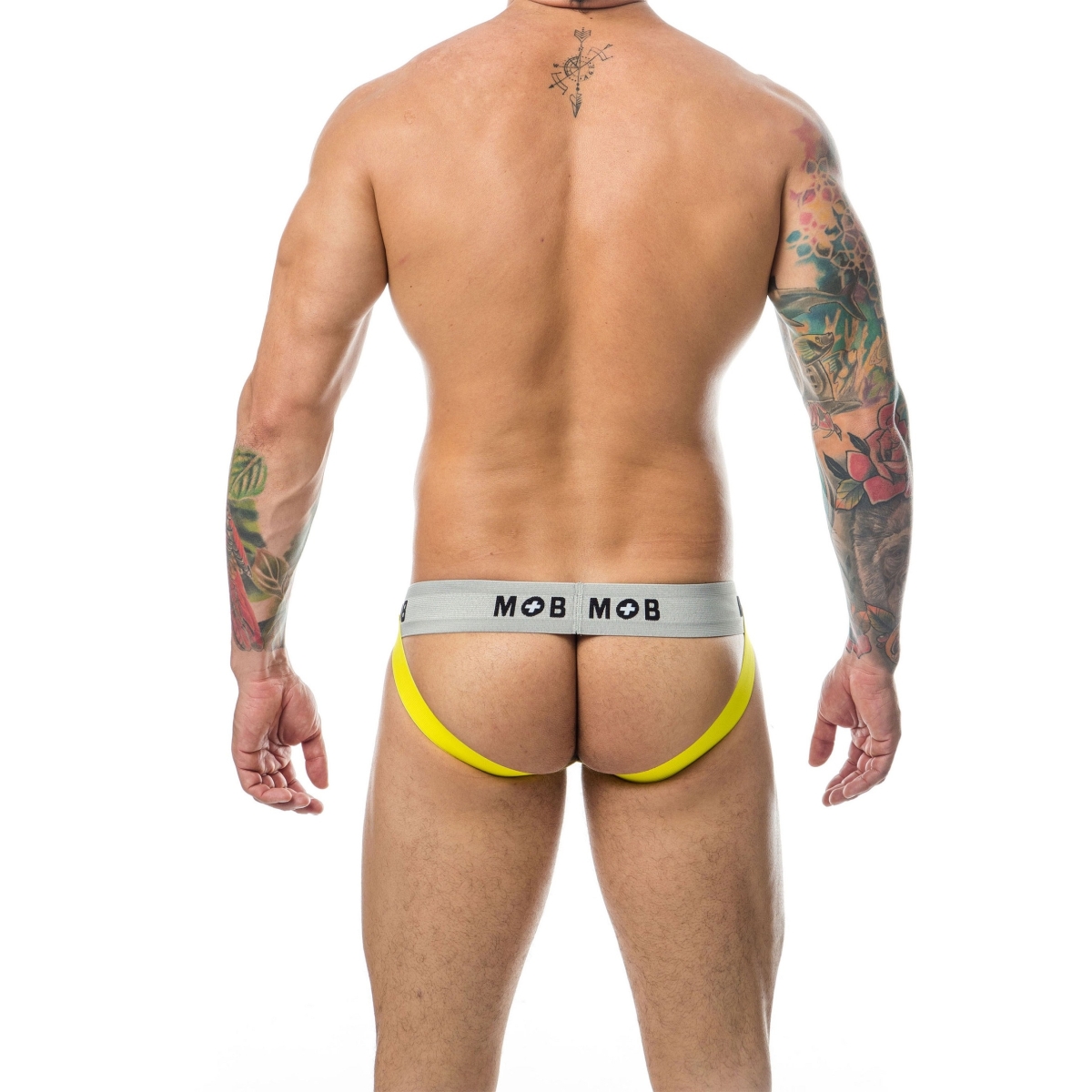 jockstrap mob classic noir jaune 4