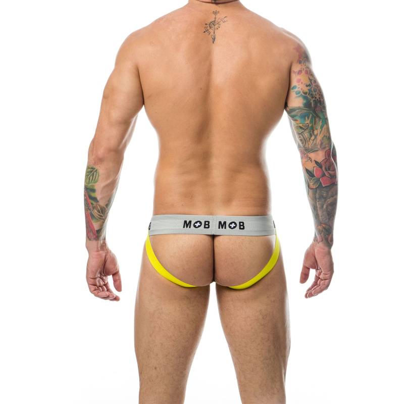 jockstrap mob classic noir jaune 4