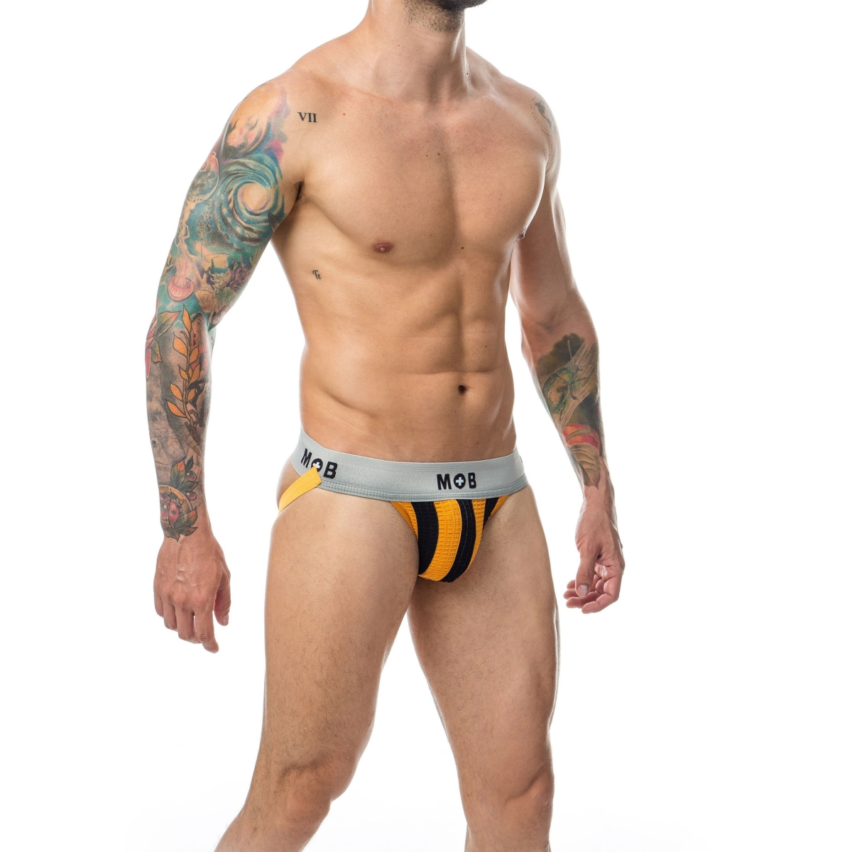 jockstrap mob classic noir orange 2