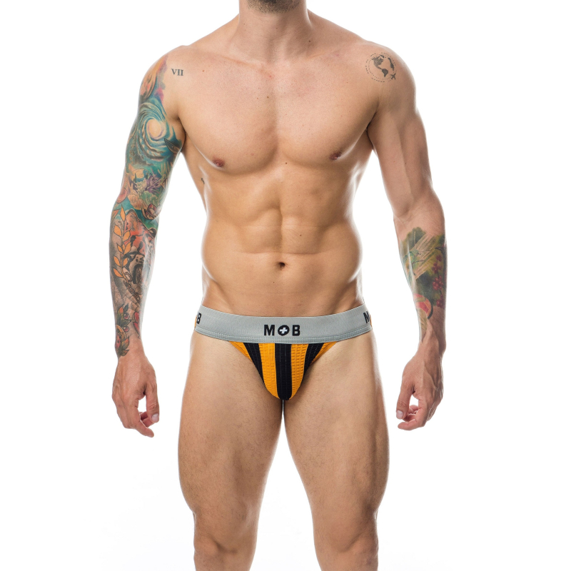 jockstrap mob classic noir orange 3