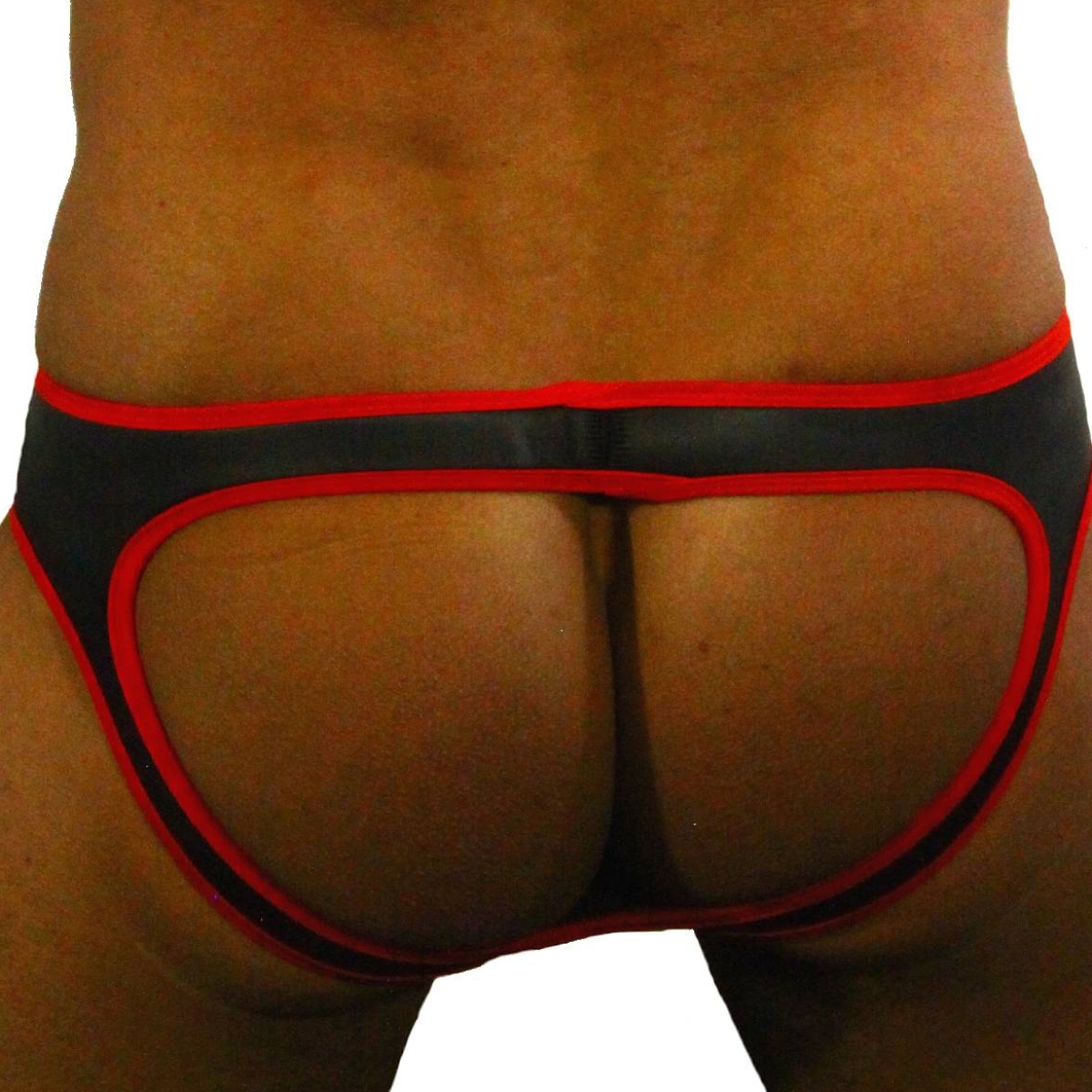 jockstrap neoprene noir rouge 1