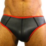 jockstrap neoprene noir rouge