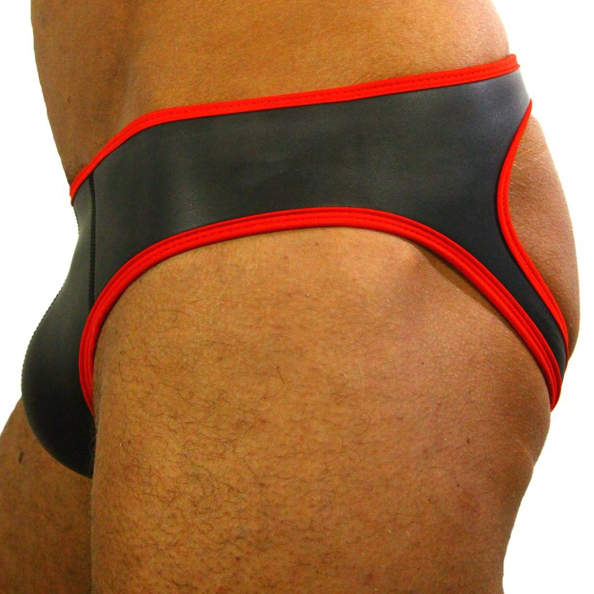 jockstrap neoprene noir rouge 2