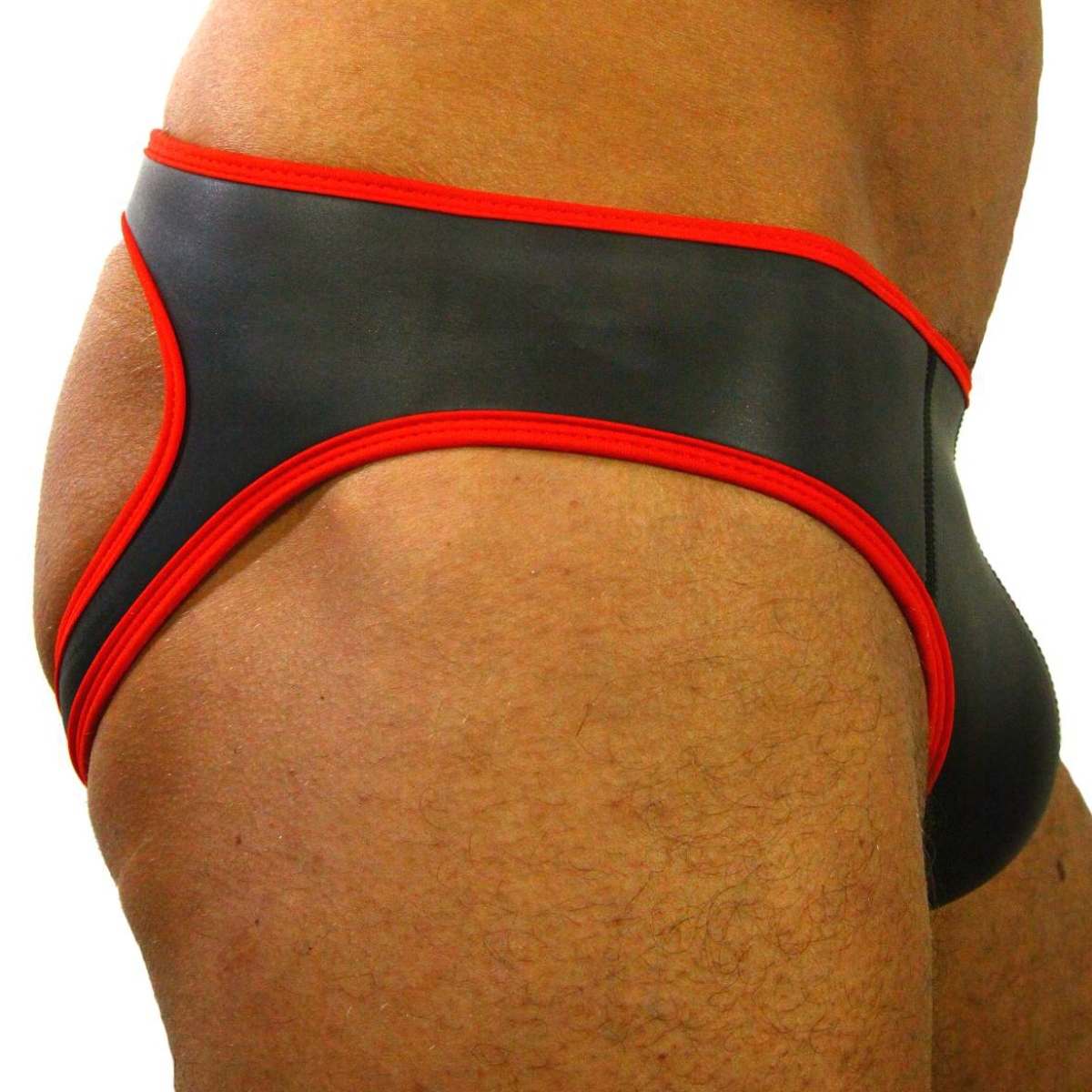 jockstrap neoprene noir rouge 3