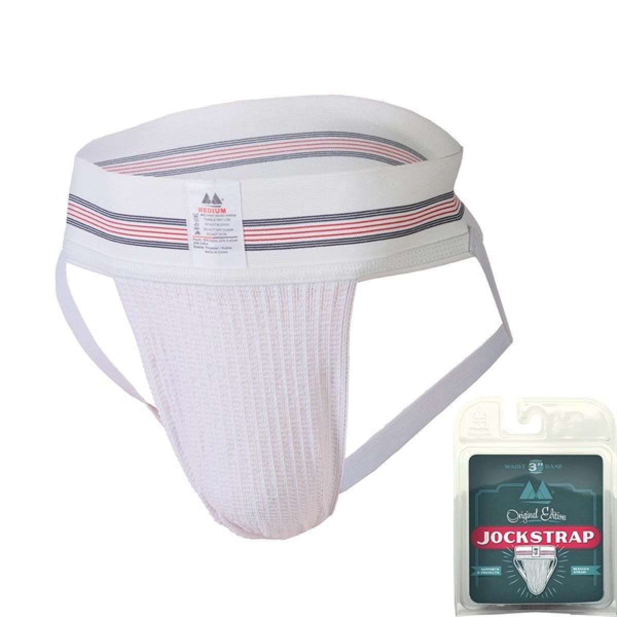 jockstrap original waist 3 band blanc