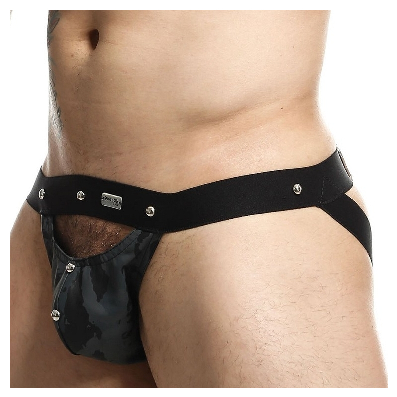 jockstrap peekaboo dngeon gris