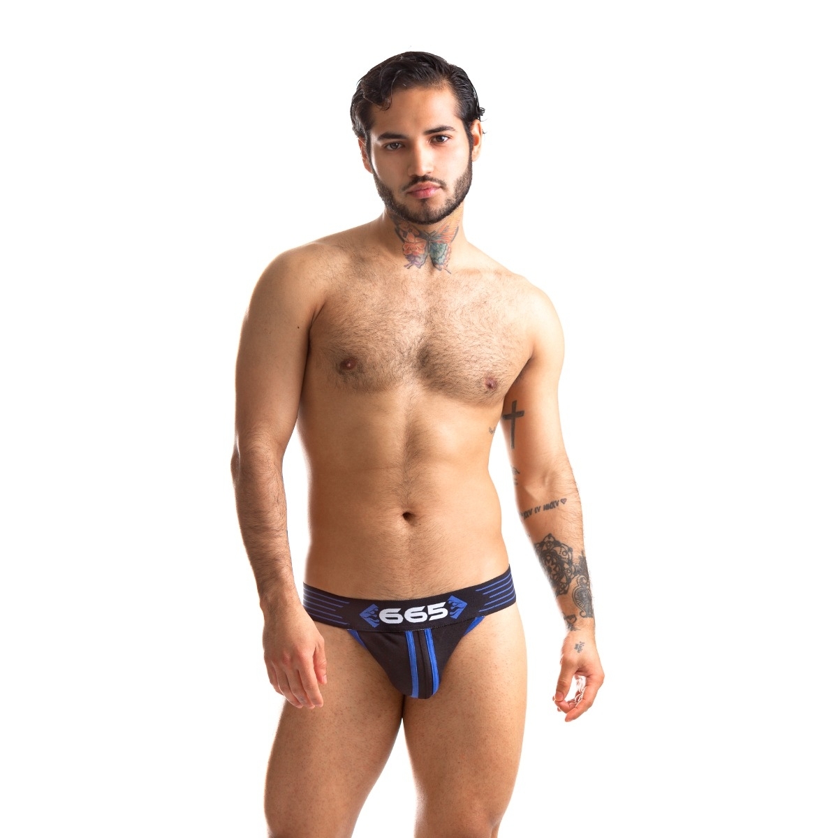 jockstrap rally 665 noir bleu 2