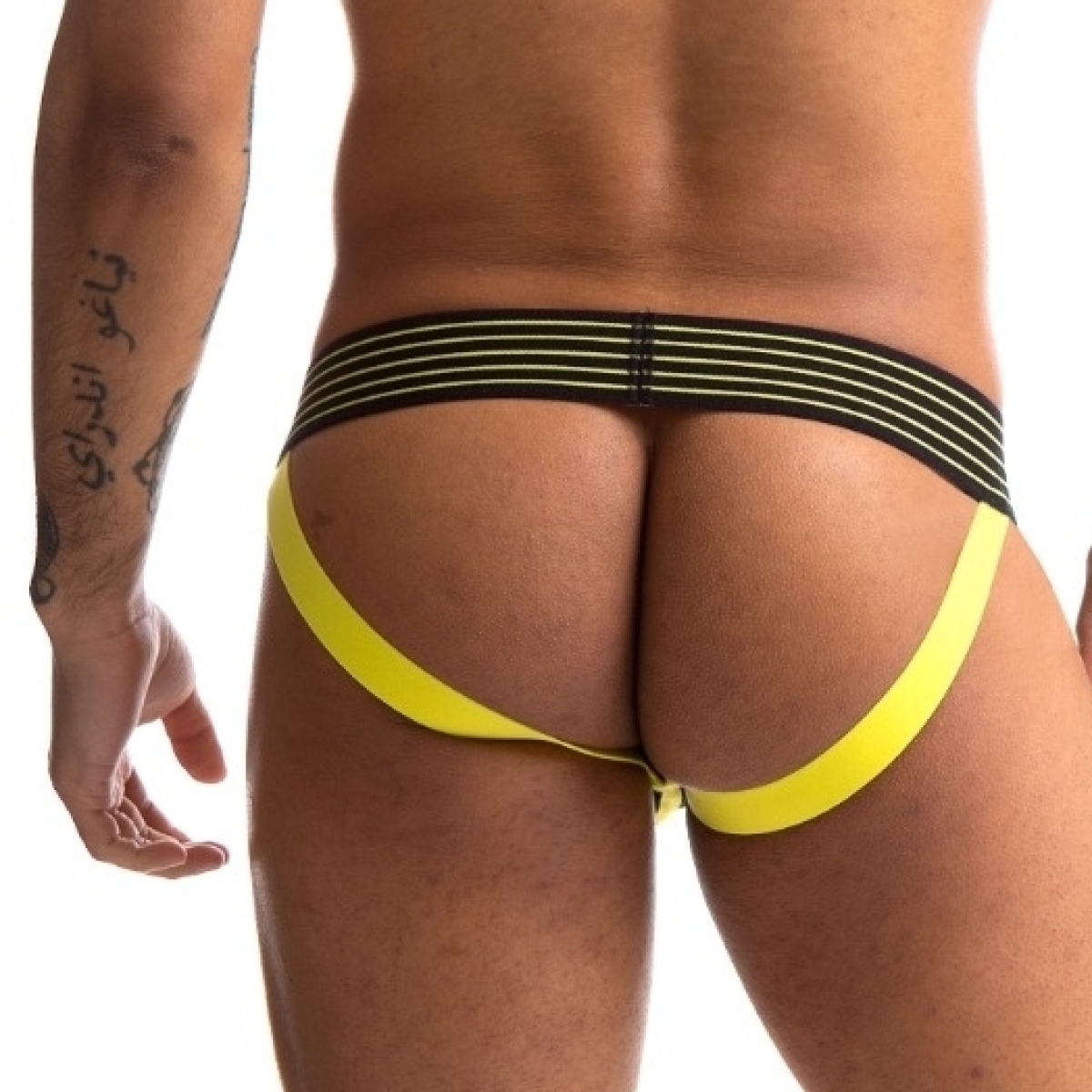 jockstrap rally 665 noir jaune 1