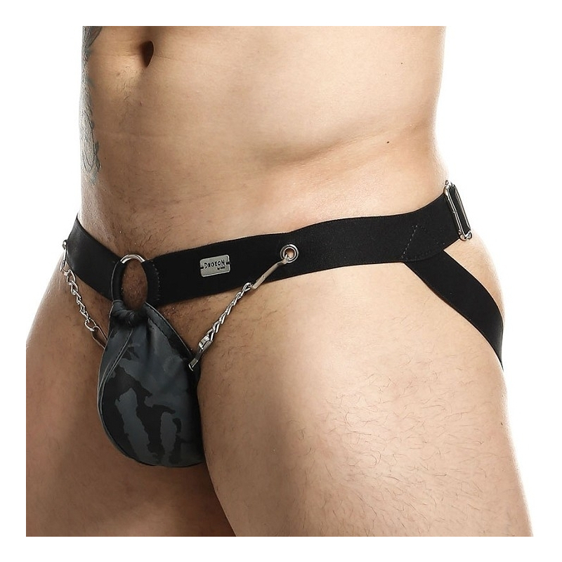 jockstrap ring chain dngeon gris