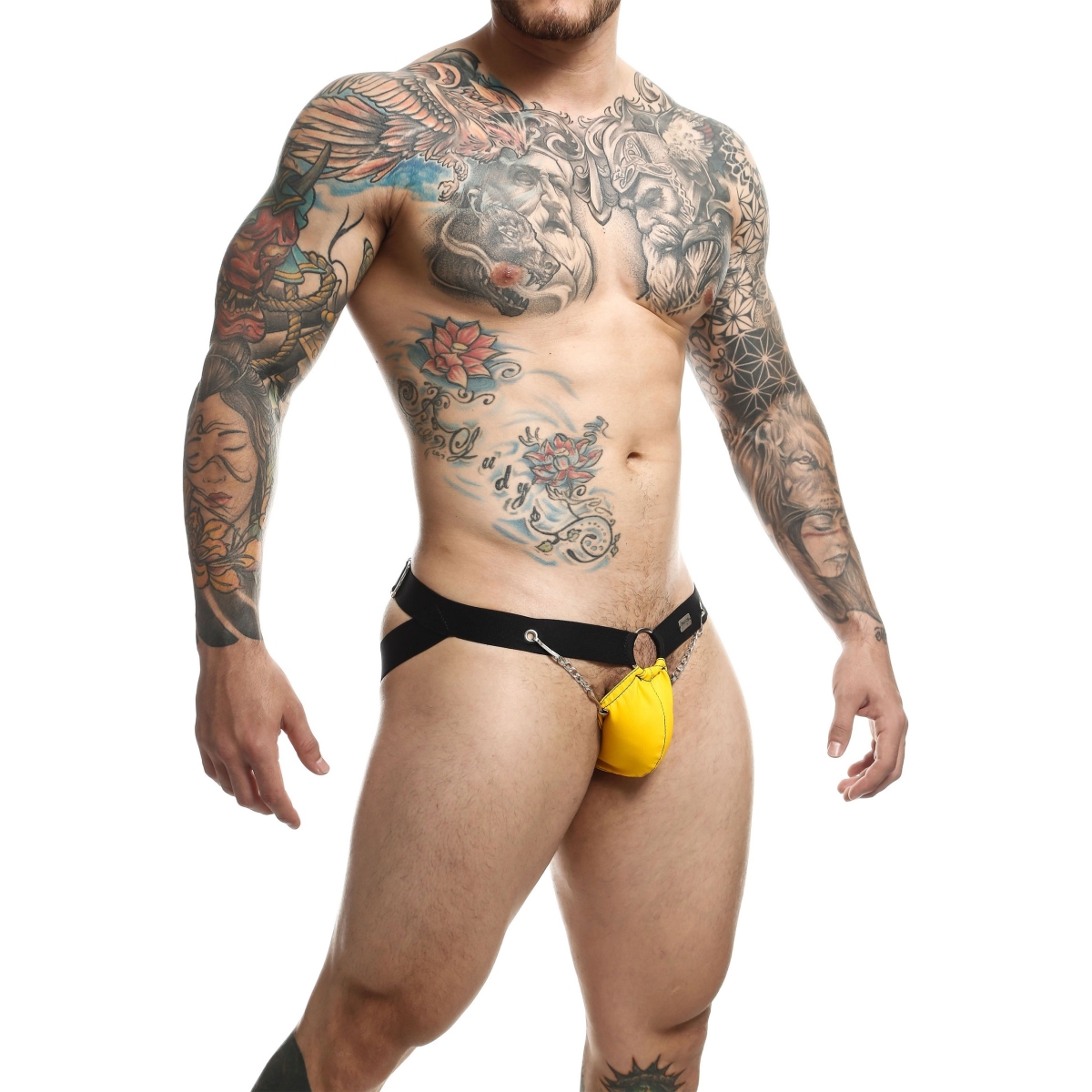 jockstrap ring chain dngeon jaune 4