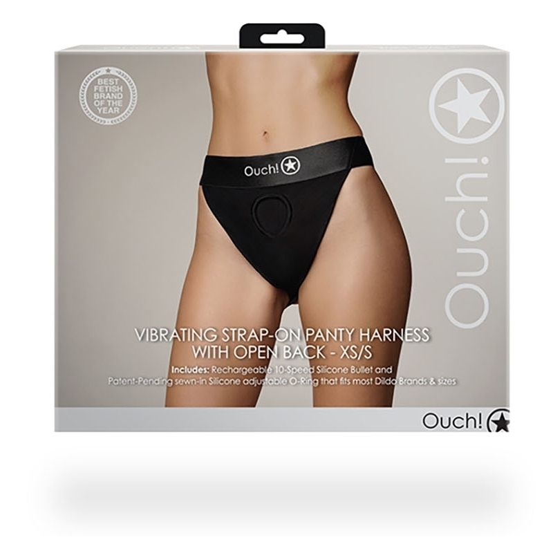 jockstrap vibrant strap on open back noir 2
