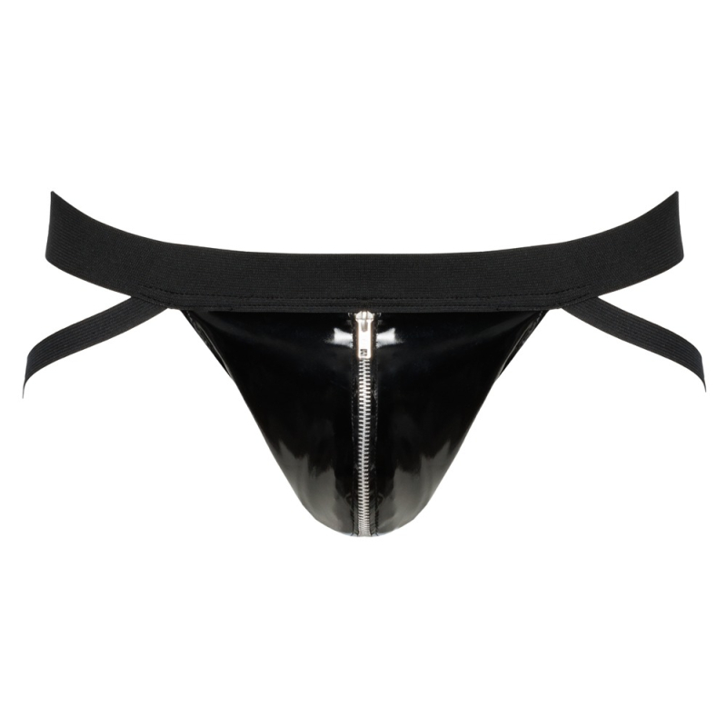jockstrap vinyl strap noir 4