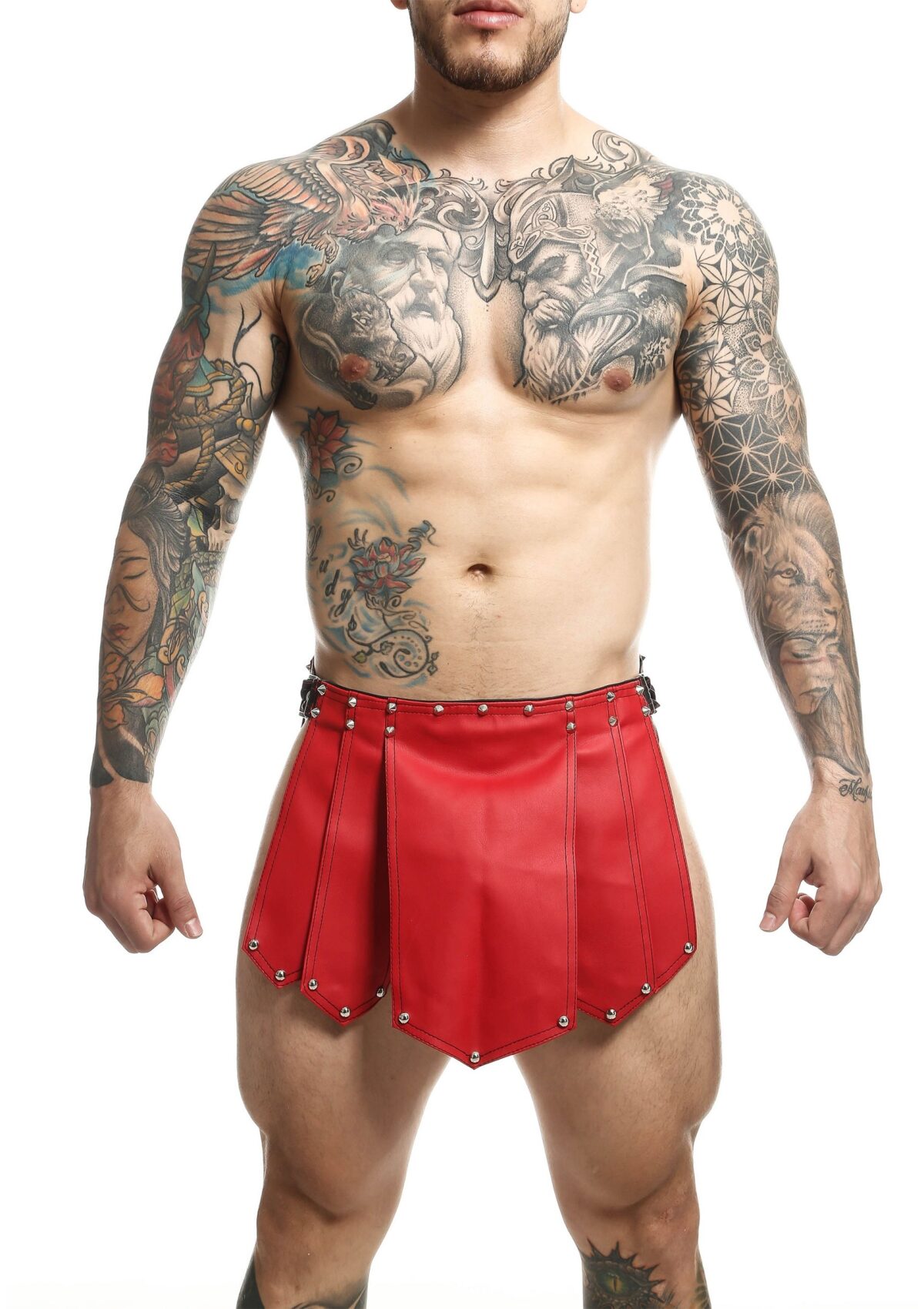 jupe homme sm roman skirt rouge noire 5
