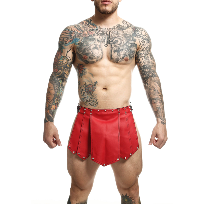 jupe homme sm roman skirt rouge noire 5