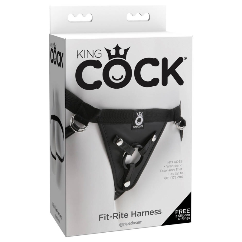 king cock fit rite harness black 1