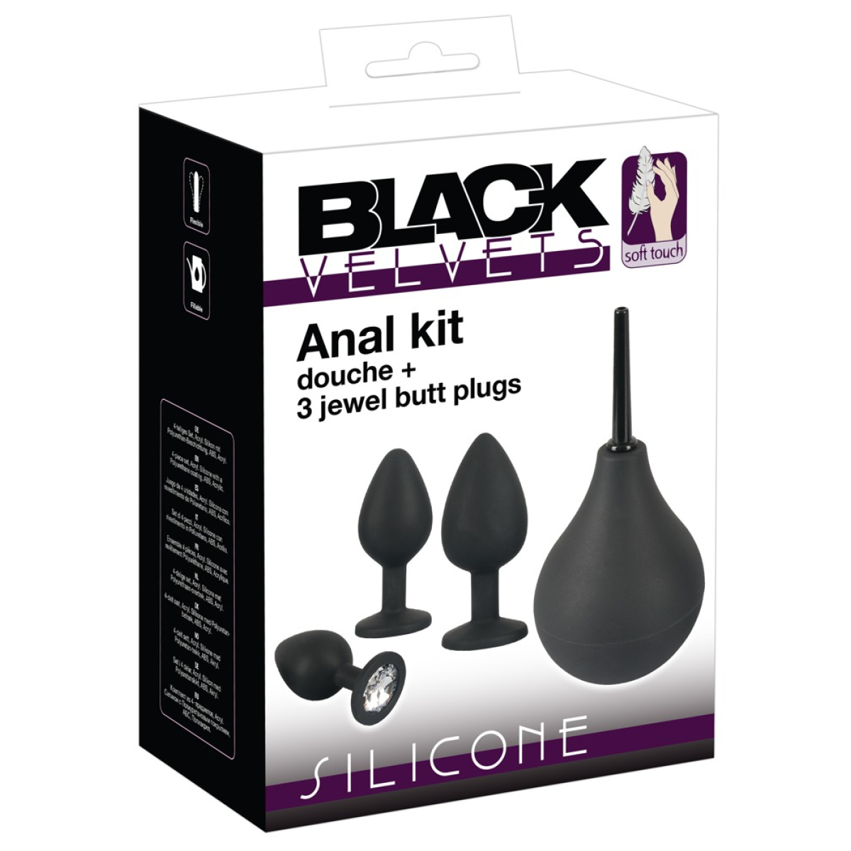 kit 3 plugs bijou velvet jewel noir 1